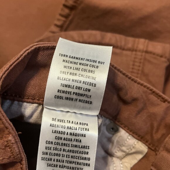 Shyanne Tulip Hem Super Flare Jeans SZ 33 x 32 Red Clay Brown High Rise Stretch - Picture 10 of 13